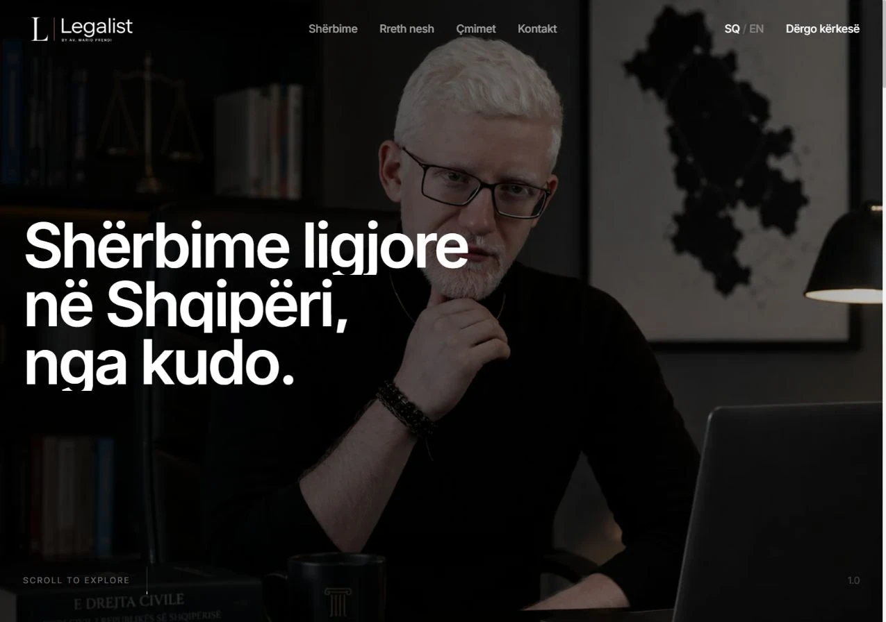 Legalist — actual desktop website capture