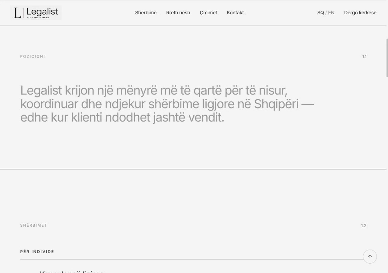 Legalist — actual website detail capture